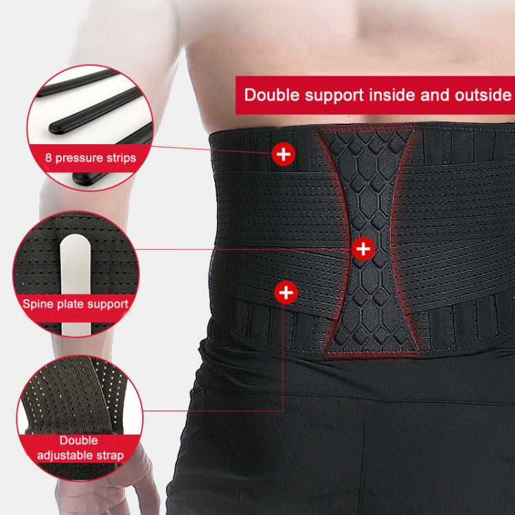 Webbing Breathable Waist Belt Squat Weightlifting Fitness Steel Plate Back Support Belt