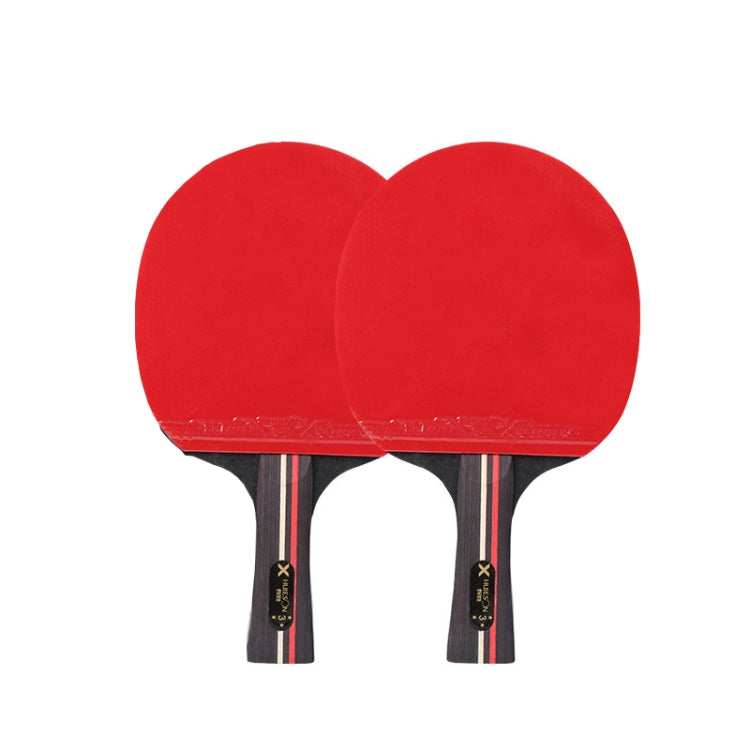 HUIESON HS-D-P01 Three Star 7 Layers Pure Wood Double-sided Reverse Adhesive Table Tennis Racket Set, Specification: Reluova