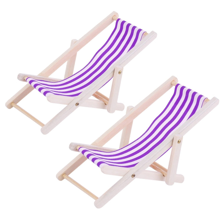 2 PCS 1:12 Beach Lounge Chair Simulation Model Outdoor Beach Scene Shooting Props Can Be Folded-Reluova