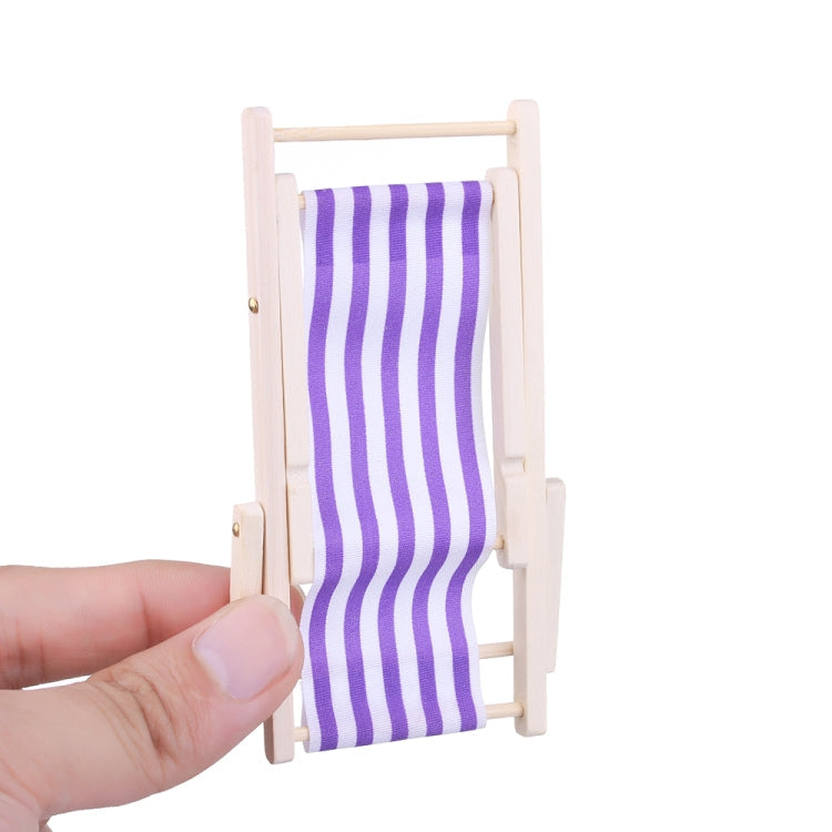 2 PCS 1:12 Beach Lounge Chair Simulation Model Outdoor Beach Scene Shooting Props Can Be Folded-Reluova