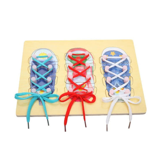 2 PCS Montessili Tie Shoelaces Puzzle Educational Early Education Toys-Reluova