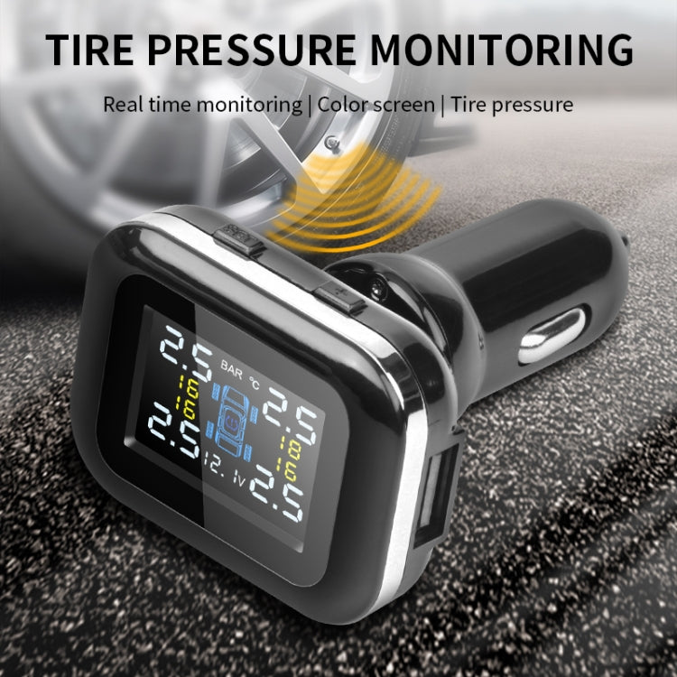 Q3 Mini Cigarette Lighter Car Wireless Tire Pressure Monitoring System TPMS Car Temperature Voltage Tire