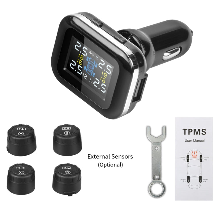 Q3 Mini Cigarette Lighter Car Wireless Tire Pressure Monitoring System TPMS Car Temperature Voltage Tire ÎҵÄÉ̵ê