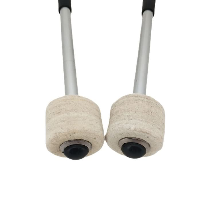 Percussion Accessories Wool Felt Stainless Steel Non-Slip Drumsticks Practice Playing Kick Drum Hammers Reluova