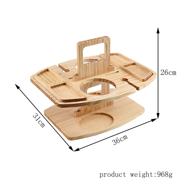 Portable Picnic Wooden Wine Glass Holder Detachable Wine Table Reluova