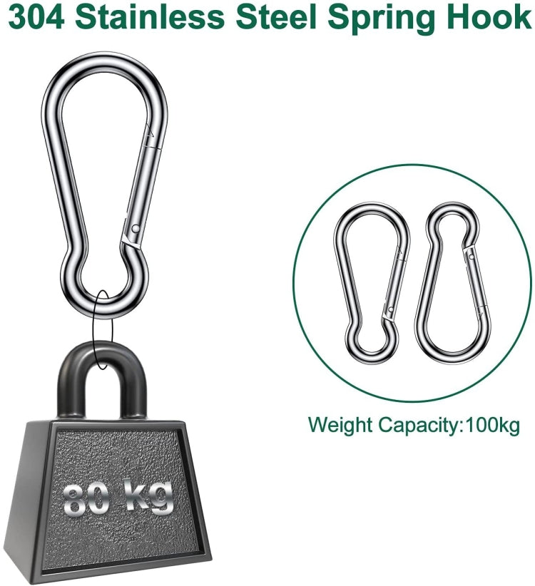 24 in 1 304 Stainless Steel Fixed Shade Sail Accessories Diamond Buckle Flower Basket Spring Buckle, Spec:-Reluova