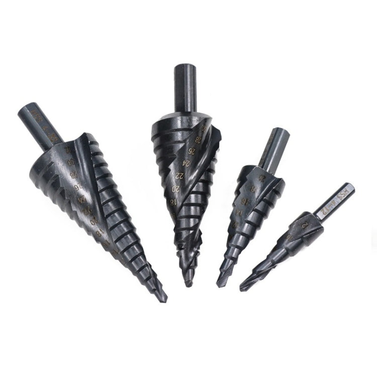 4-12mm   Triangular Shank Spiral Flute Step Drill Bit