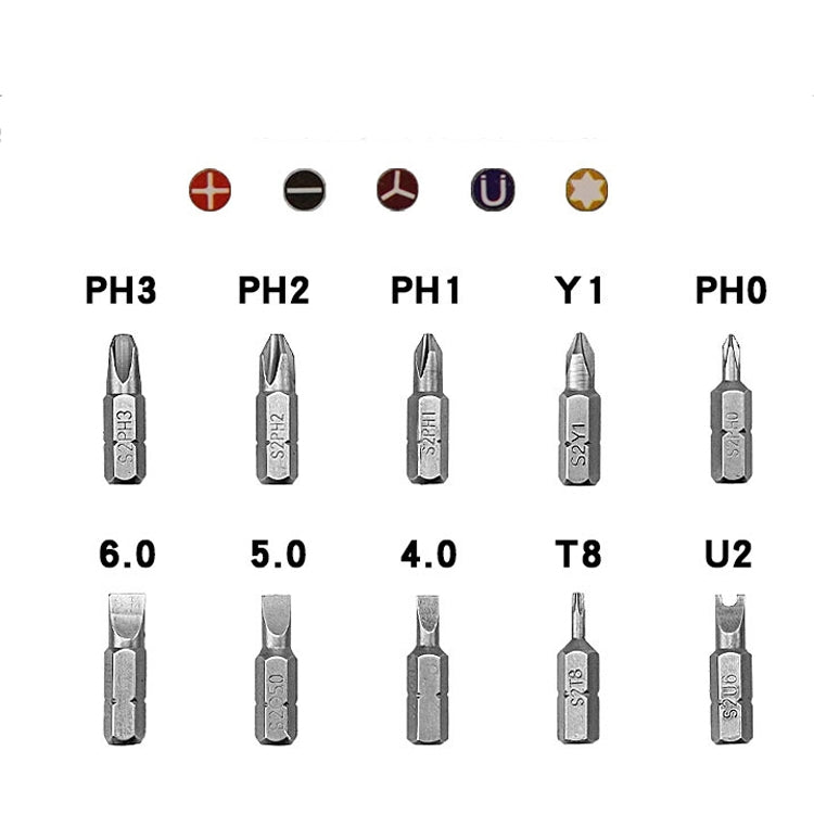 180 Degree 6.35mm Alloy Elbow Ratchet Screwdriver Set With 10 Screwdriver Bits