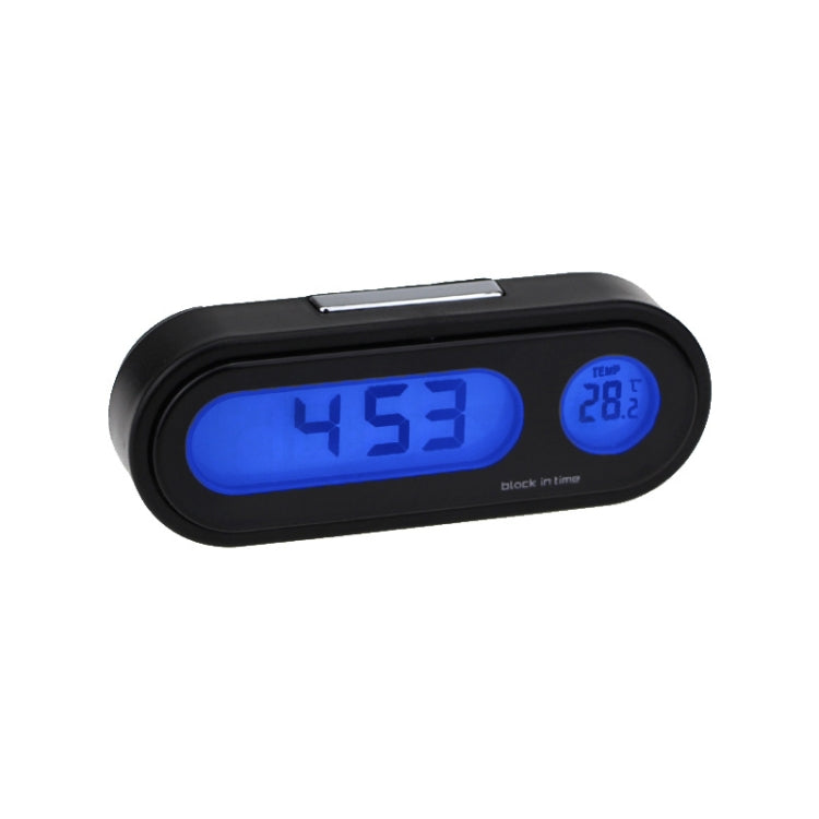 K02 Car Electronic Clock Temperature Meter Night Light LED Temperature Time Meter