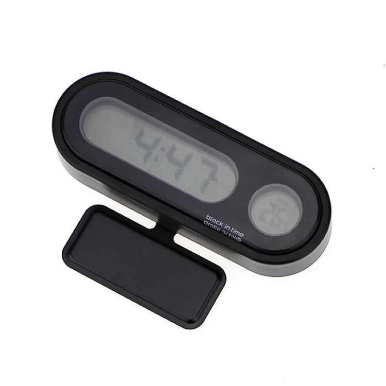 K02 Car Electronic Clock Temperature Meter Night Light LED Temperature Time Meter