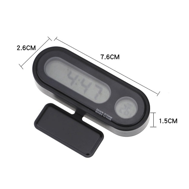 K02 Car Electronic Clock Temperature Meter Night Light LED Temperature Time Meter