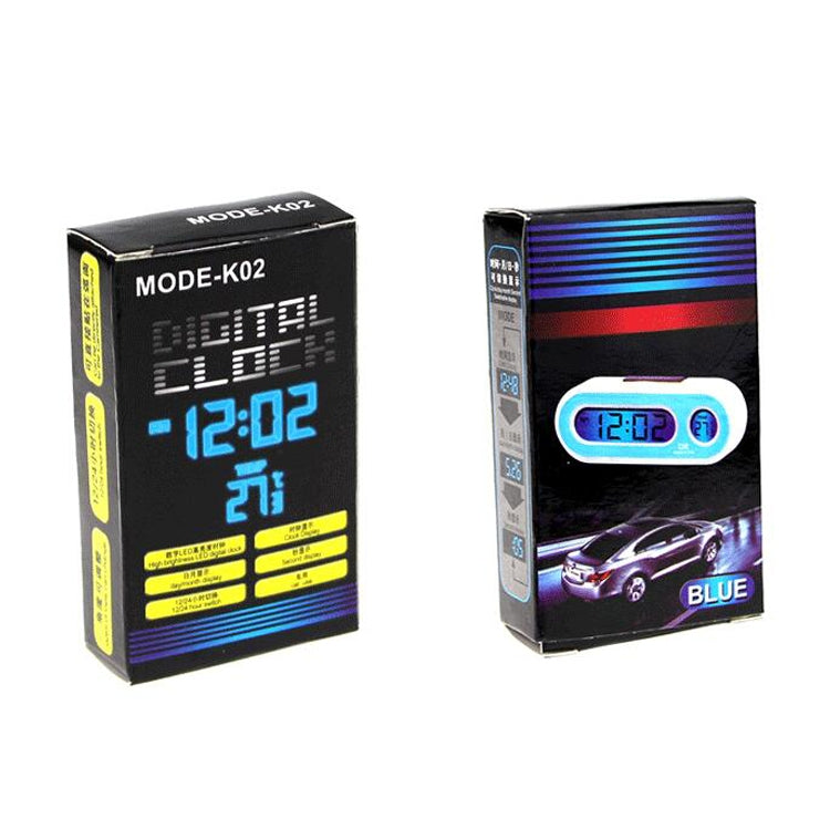 K02 Car Electronic Clock Temperature Meter Night Light LED Temperature Time Meter ÎҵÄÉ̵ê