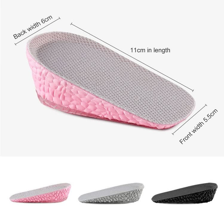 Self-Adhesive Inner Heightening Half Pad Sweat-Absorbent Breathable Shock-Absorbing Heel Casual Sports Insole Reluova