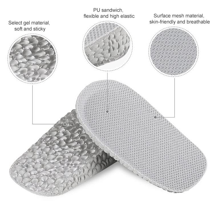 Self-Adhesive Inner Heightening Half Pad Sweat-Absorbent Breathable Shock-Absorbing Heel Casual Sports Insole Reluova