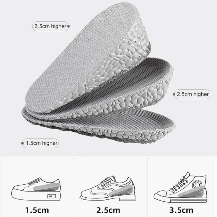 Self-Adhesive Inner Heightening Half Pad Sweat-Absorbent Breathable Shock-Absorbing Heel Casual Sports Insole Reluova