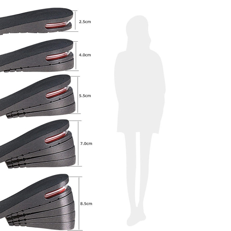 032 Adjust Inner Height Insole Free Size Cutable Insole, Colour: Black 2 Layers (about 4cm)