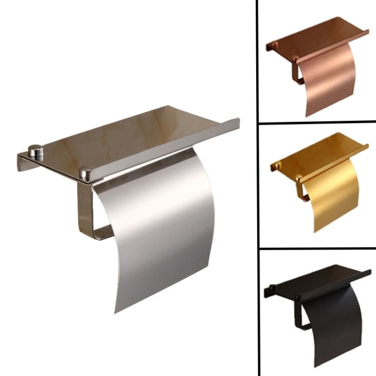 4103 Stainless Steel Roll Paper Holder Mobile Phone Paper Towel Rack Hotel Bathroom Rack, Color:-Reluova