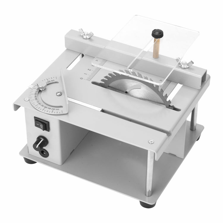 150W Miniature Precision Table Saw Mini Chainsaw Portable Woodworking Sliding Table Saw Multifunctional Cutting Machine,