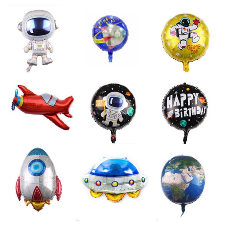 10 PCS Space Aluminum Film Balloon Children Decorate Birthday Party Decoration Balloons,Style: