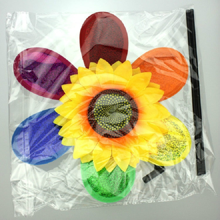 3 PCS Colorful Sequins Sunflower Rotating Windmill Garden Decoration My Store