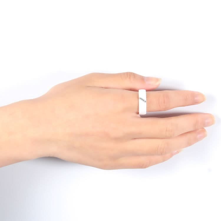 Simple Nano Ceramic Ring Trend Titanium Steel with Zircon Rings Reluova