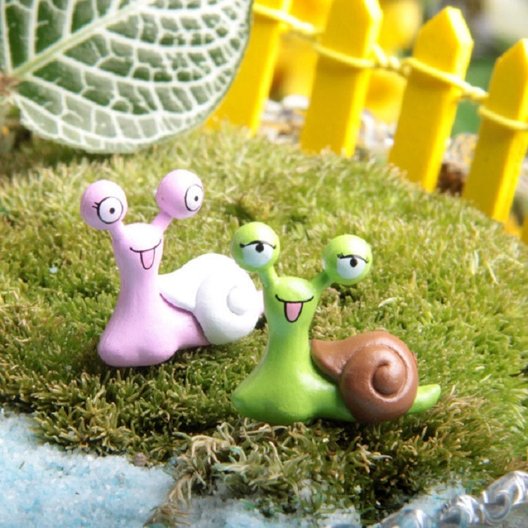 4 PCS Miniature Snail Statues Decorated Garden Toy House Decorations, Random Color Delivery My Store