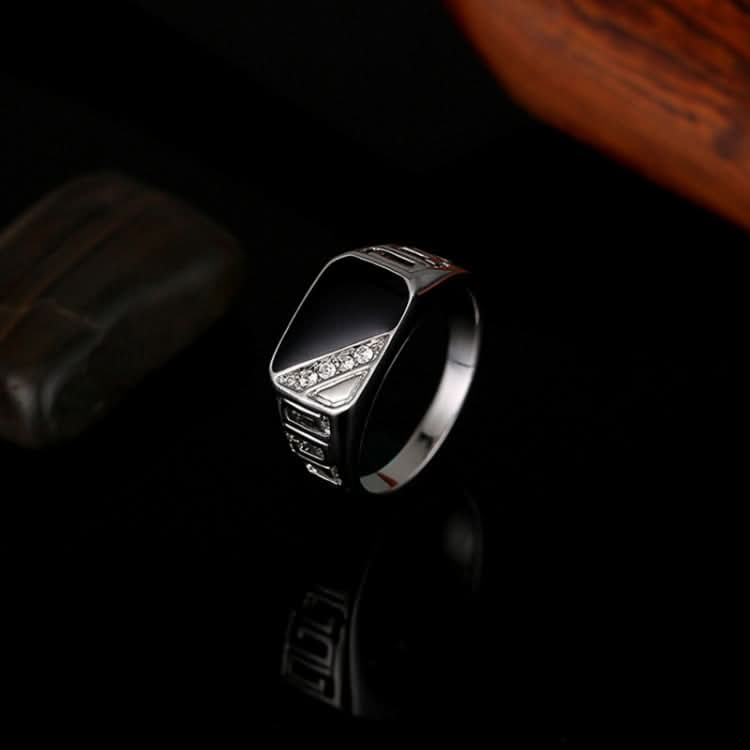 Male Fashion Classic Rhinestone Enamel Rings Reluova