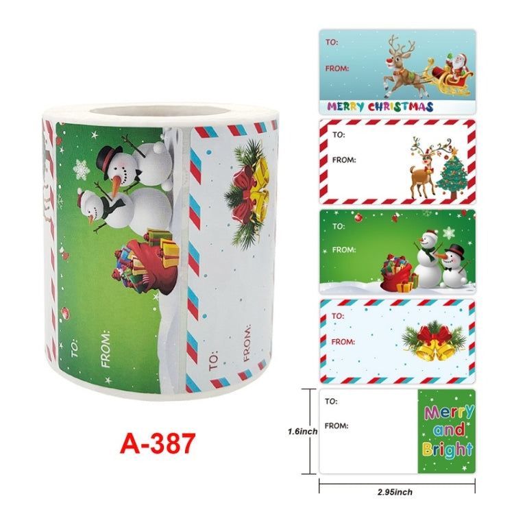 Christmas Decoration Roll Sticker Gift Bag Self-Adhesive Sealing Sticker My Store