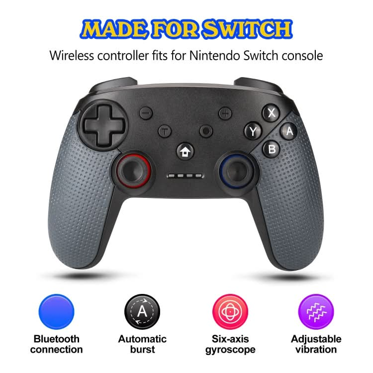 Bluetooth Wireless Gamepad  Built-In Dual Motors With TURBO Function Suitable For Switch Pro Reluova