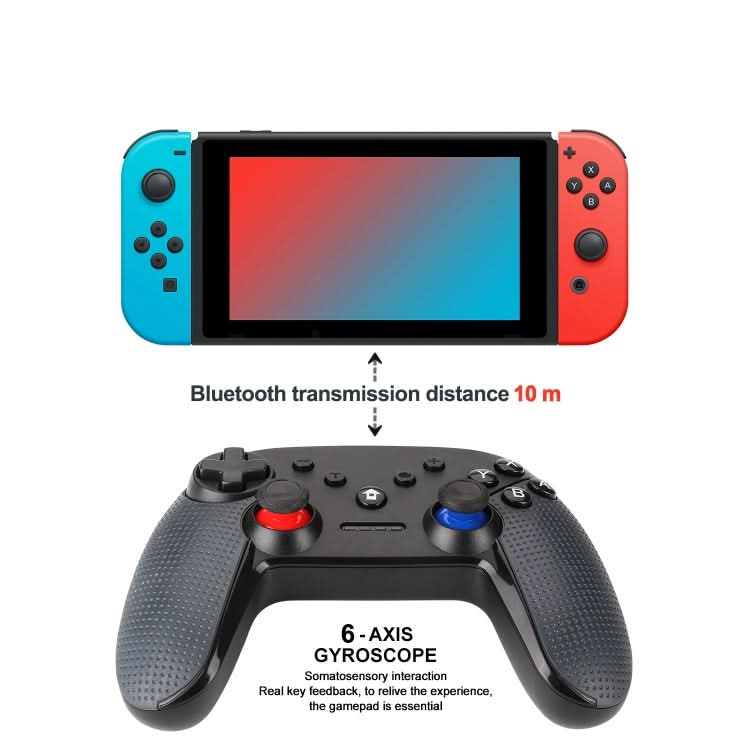 Bluetooth Wireless Gamepad  Built-In Dual Motors With TURBO Function Suitable For Switch Pro Reluova