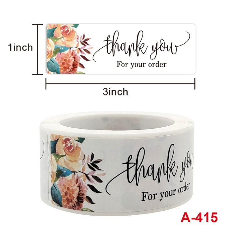 10 PCS Thank You Flower Sticker Gift Wrap Sealing Sticker