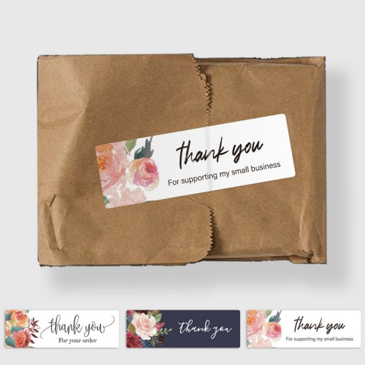 10 PCS Thank You Flower Sticker Gift Wrap Sealing Sticker