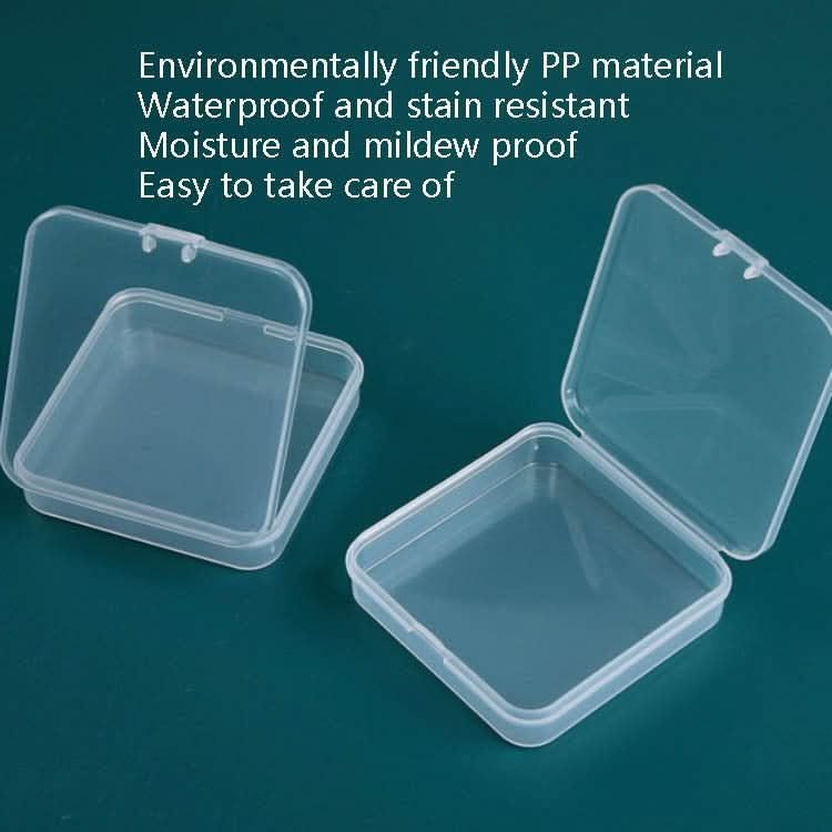 20 PCS Square Plastic Box With Cover Transparent Storage Box PP Parts Tool Box Electronic Component Accessories Box-Reluova