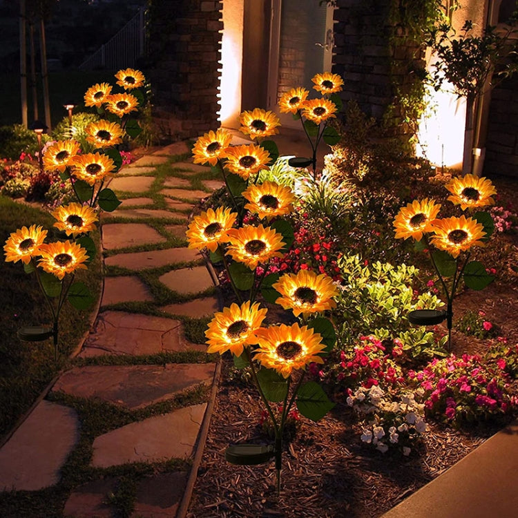 Solar Sunflower Decoration Light LED Garden Lawn Landscape Light