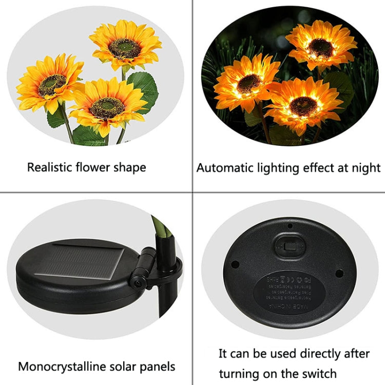 Solar Sunflower Decoration Light LED Garden Lawn Landscape Light