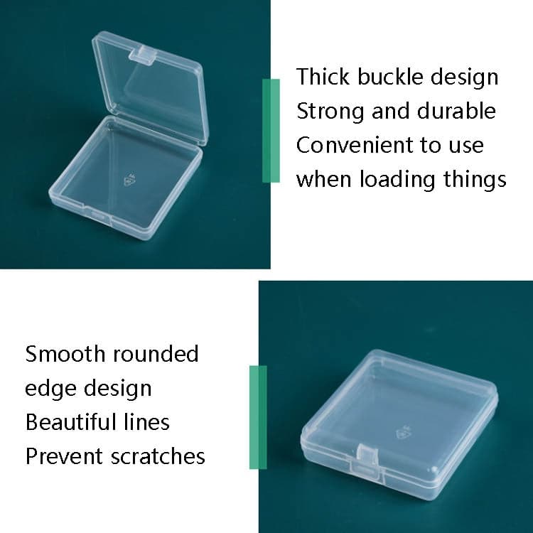 20 PCS With Cover Transparent PP Plastic Box Parts Jewelry Storage Box