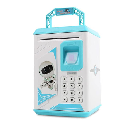 Children Cartoon Simulation Fingerprint Unlock Password Piggy Bank