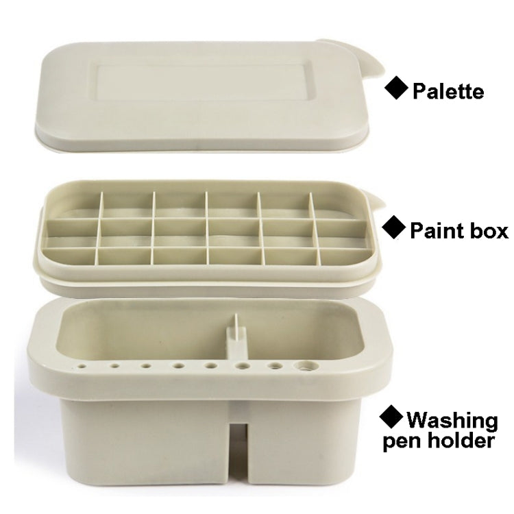 Fine Art Multi-Purpose Pen-Washing Bucket 3 In 1 Brush Holder With Palette Inside