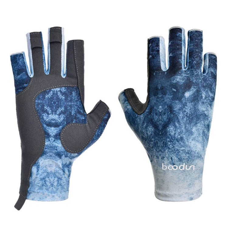 BOODUN P111439 Summer Fishing Gloves Outdoor Non-Slip Ice Silk Sunscreen Fishing Gloves Reluova