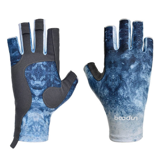 BOODUN P111439 Summer Fishing Gloves Outdoor Non-Slip Ice Silk Sunscreen Fishing Gloves