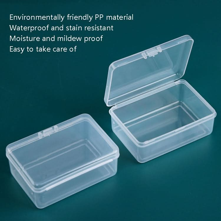 20 PCS Rectangular Plastic Box Transparent Parts PP Storage Box With Cover