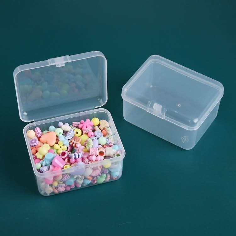 20 PCS Rectangular Plastic Box Transparent Stationery Storage Box PP Tool Parts Accessories Box