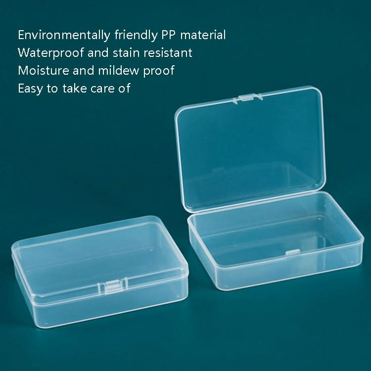 10 PCS Rectangular PP Plastic Box Transparent Packaging Box With Cover Plastic Parts Hardware Tool Storage Box