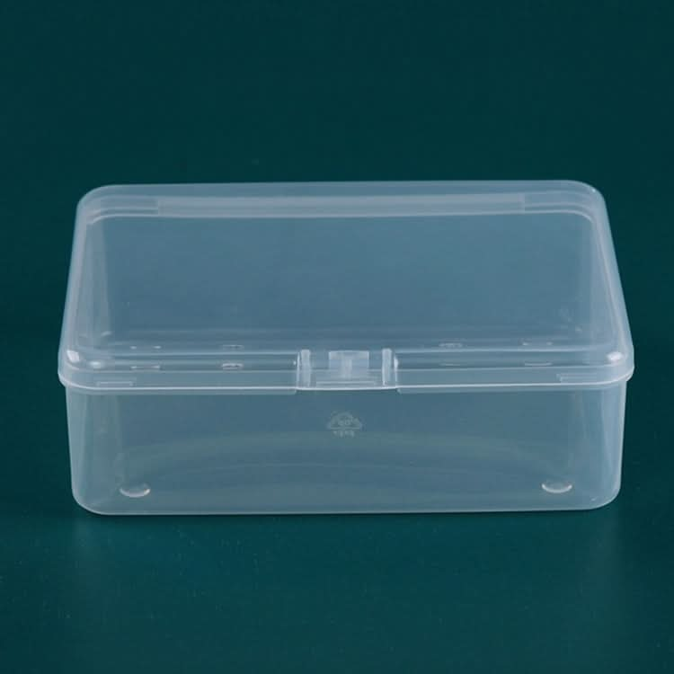 PP Rectangular Transparent Plastic Box Flip Cover Parts Hardware Tool Storage Box