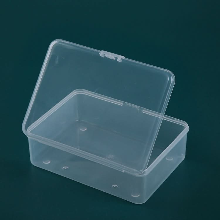 PP Rectangular Transparent Plastic Box Flip Cover Parts Hardware Tool Storage Box