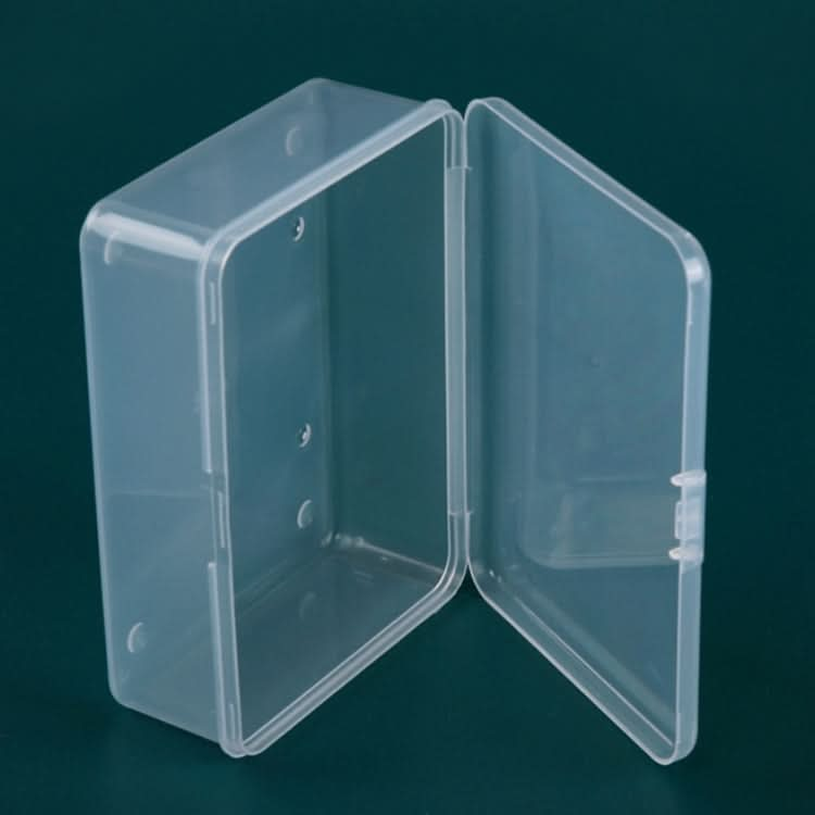 PP Rectangular Transparent Plastic Box Flip Cover Parts Hardware Tool Storage Box