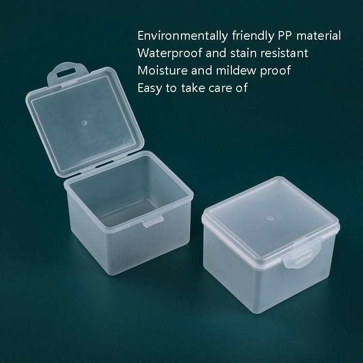 10 PCS PP Matte Material Plastic Box With Cover Parts Tool Storage Box Square Product Box