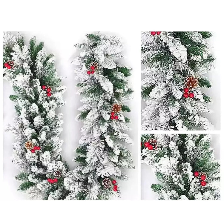 Christmas Decoration Door Hanging Long Flocking Rattan