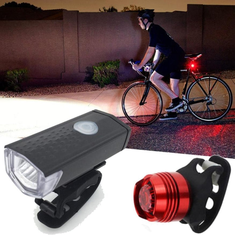 Bicycle Highlight USB Rechargeable Lamp Waterproof Bicycle Headlight Taillight Set Reluova