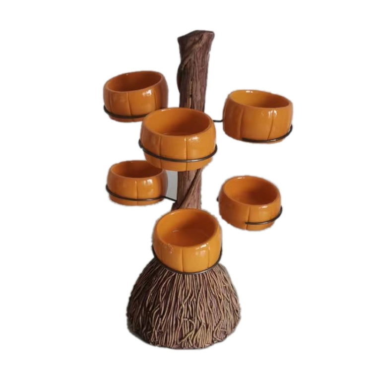 Halloween Pumpkin Snack Bowl Stand Decorative Storage Rack,Style: